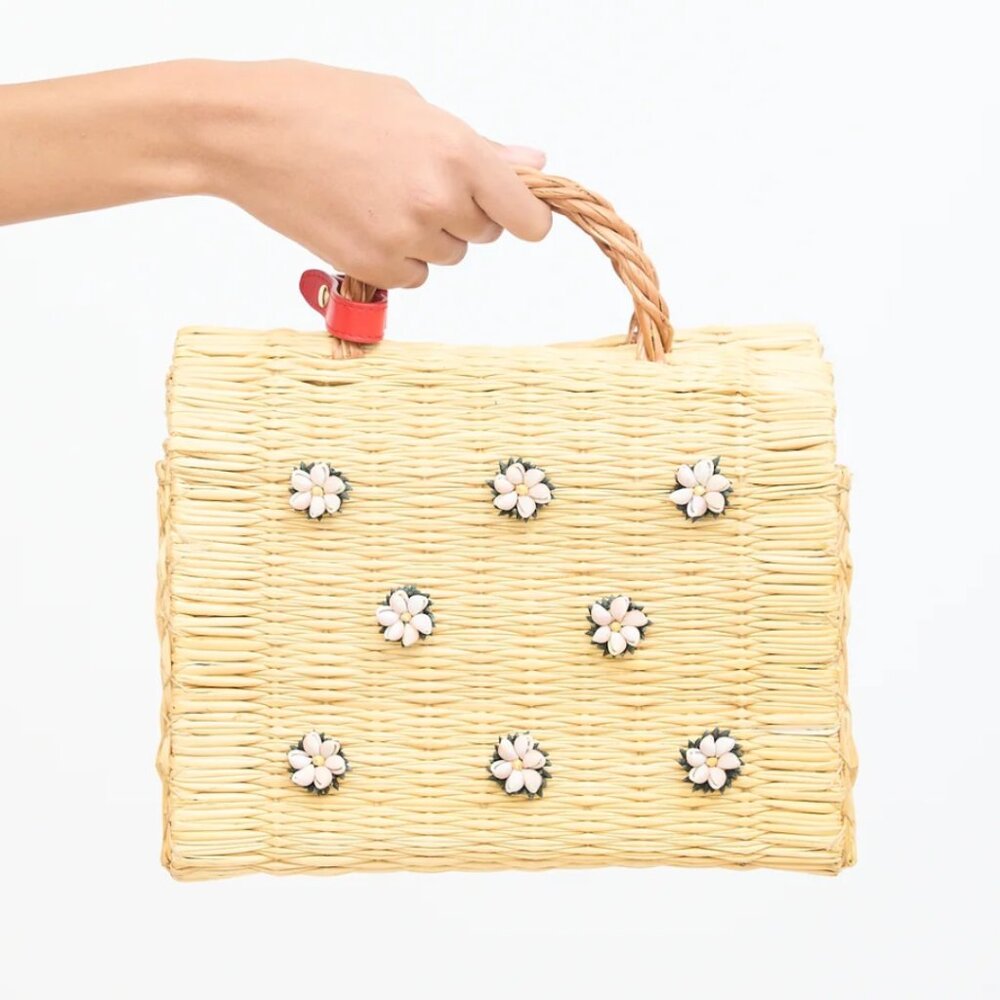 Heimat Atlantica Woven Reed Medium Shella Bag